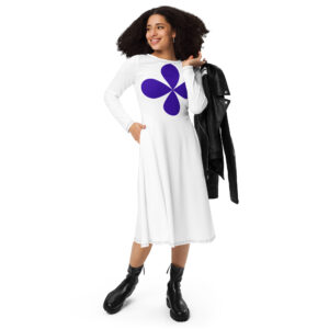 Long Sleeve Midi Dress — 𝗠𝗶𝗻𝗶𝗺𝗮𝗹𝗶𝘀𝘁 𝗕𝗹𝗼𝗼𝗺