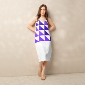 Triangle Mosaic  Tie-strap midi dress