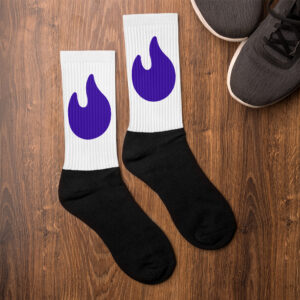 Everyday Crew Socks — Purple Flame