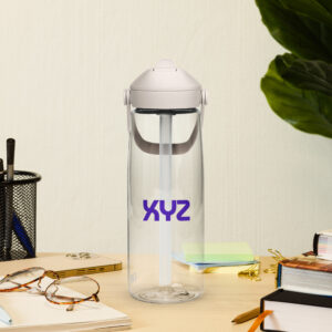 Flip straw water bottle  "XYZ"