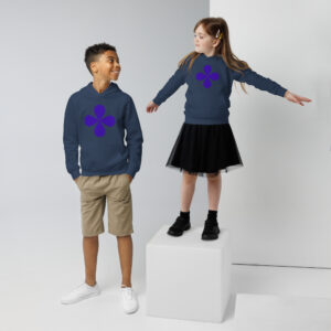 Eco-Friendly Kids Hoodie — Floral Icon
