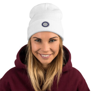 Solid Ring Embroidered Beanie