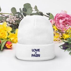 LOVE = PAIN Embroidered Logo Beanie