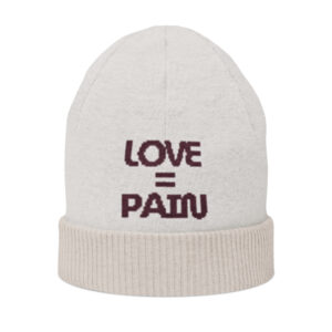 Knitted Winter Beanie — LOVE = PAIN