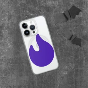 MagSafe® Clear iPhone® Cover — Purple Flame