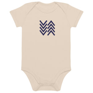 Organic cotton baby bodysuit Double Chevron