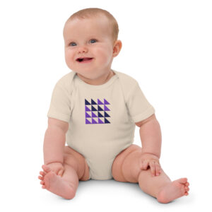 Triangle Mosaic Organic Baby Onesie