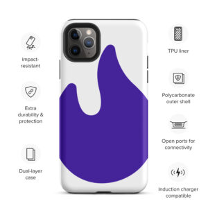 iPhone® Heavy-Duty Case Purple Flame