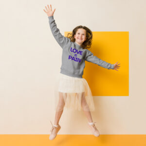 LOVE = PAIN Youth Crewneck Sweatshirt