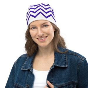 Soft Winter Beanie Chevron Stripes