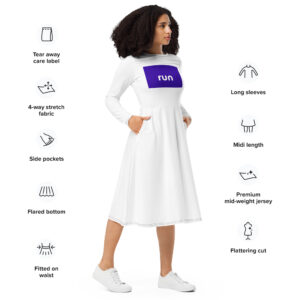 run Long Sleeve Flow Dress