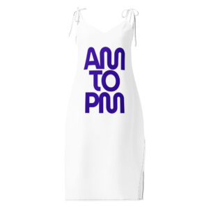 AM TO PM Ribbon Strap Midi Dress