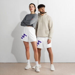 Unisex Athletic Long Zigzag Wave Shorts
