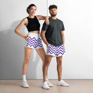 Athletic Shorts Chevron Design Universal Fit