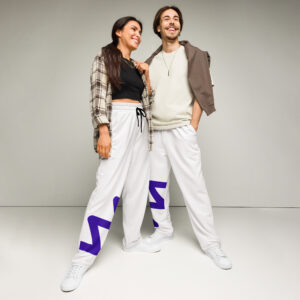 Wide-leg Zigzag Wave joggers