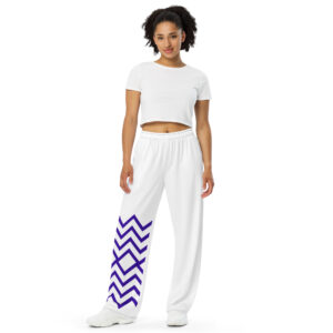 Wide-Leg Pants Chevron Stripes Inclusive Fit