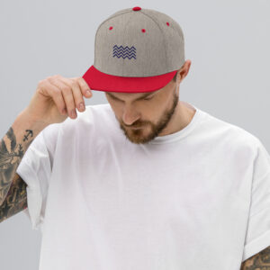 Flat Brim Snapback Hat Chevron Stripes