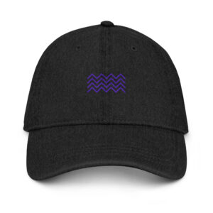 Chevron Stripes Vintage Denim Headwear