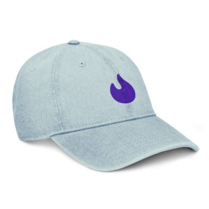 Purple Flame Vintage Denim Cap