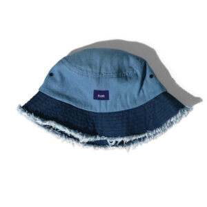 run Distressed Denim Bucket Hat