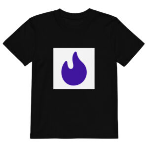 Organic Cotton Kids Tee Purple Flame