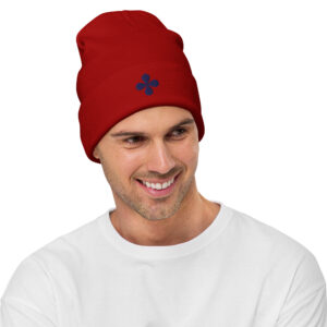 Minimalist Bloom Embroidered Beanie