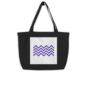 Oversized Graphic Tote — Chevron Stripes