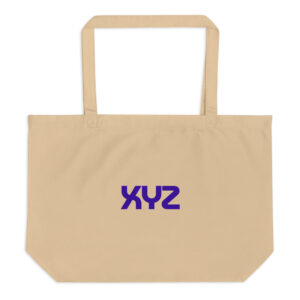 XYZ Large organic tote bag