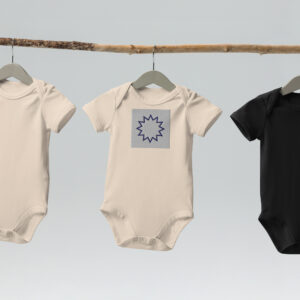 Purple Comic Organic Baby Romper