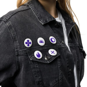 Purple Pin Badge Set
