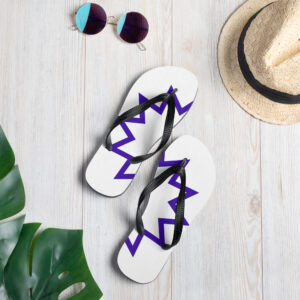 Purple Comic Casual Beach Flip-Flops