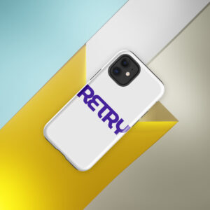 Heavy-Duty iPhone® Case with RETRY Design