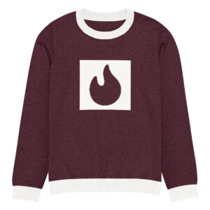 Crew Neck Knitted Sweater Purple Flame Inclusive fit