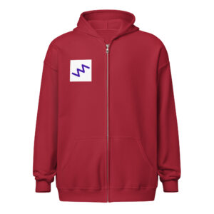 Unisex heavy Zigzag Wave blend zip hoodie
