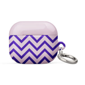 Wireless Earbud Carry Case Chevron Stripes