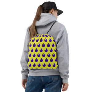 Purple Flame Drawstring Gear Sack