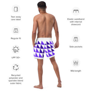 Recycled Triangle Mosaic Swim Trunks
