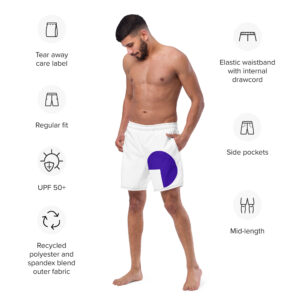 Recycled Swim Violet Arc Trunks