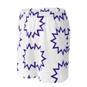 Unisex Purple Comic mesh shorts
