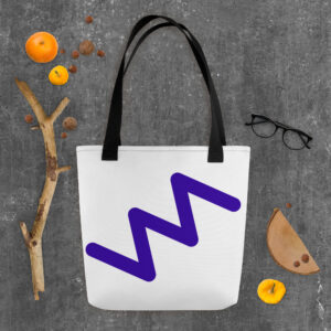 Canvas Market Tote Zigzag Pulse