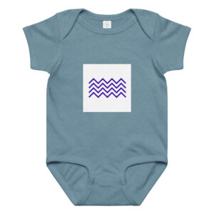 Soft Jersey Baby Suit Chevron Wave