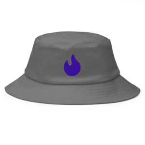 Old School Purple Flame Bucket Hat