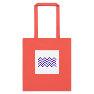 Cotton Canvas Market Tote Chevron Stripes