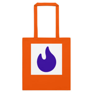 Cotton Canvas Market Tote Purple Flame