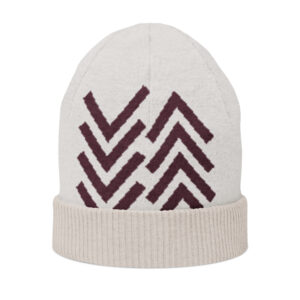 Printed Knit Winter Beanie Chevron Flow