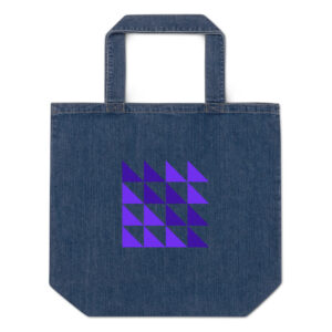 Triangle Grid Organic Denim Carryall
