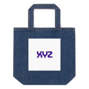 Organic denim tote bag "XYZ"