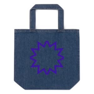 Starburst Pop Organic denim tote bag