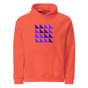Eco Raglan Pullover Hoodie Triangle Mosaic