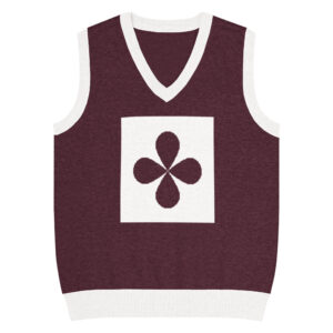 Floral Icon Knit V-Neck Layer Vest